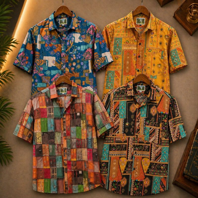Premium Printed Short Sleeve Shirt – Trendy Summer Collection