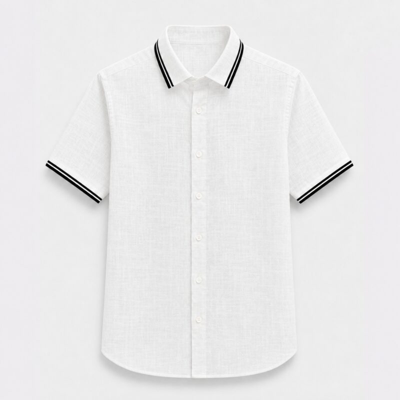 Western White Rib style Shirt